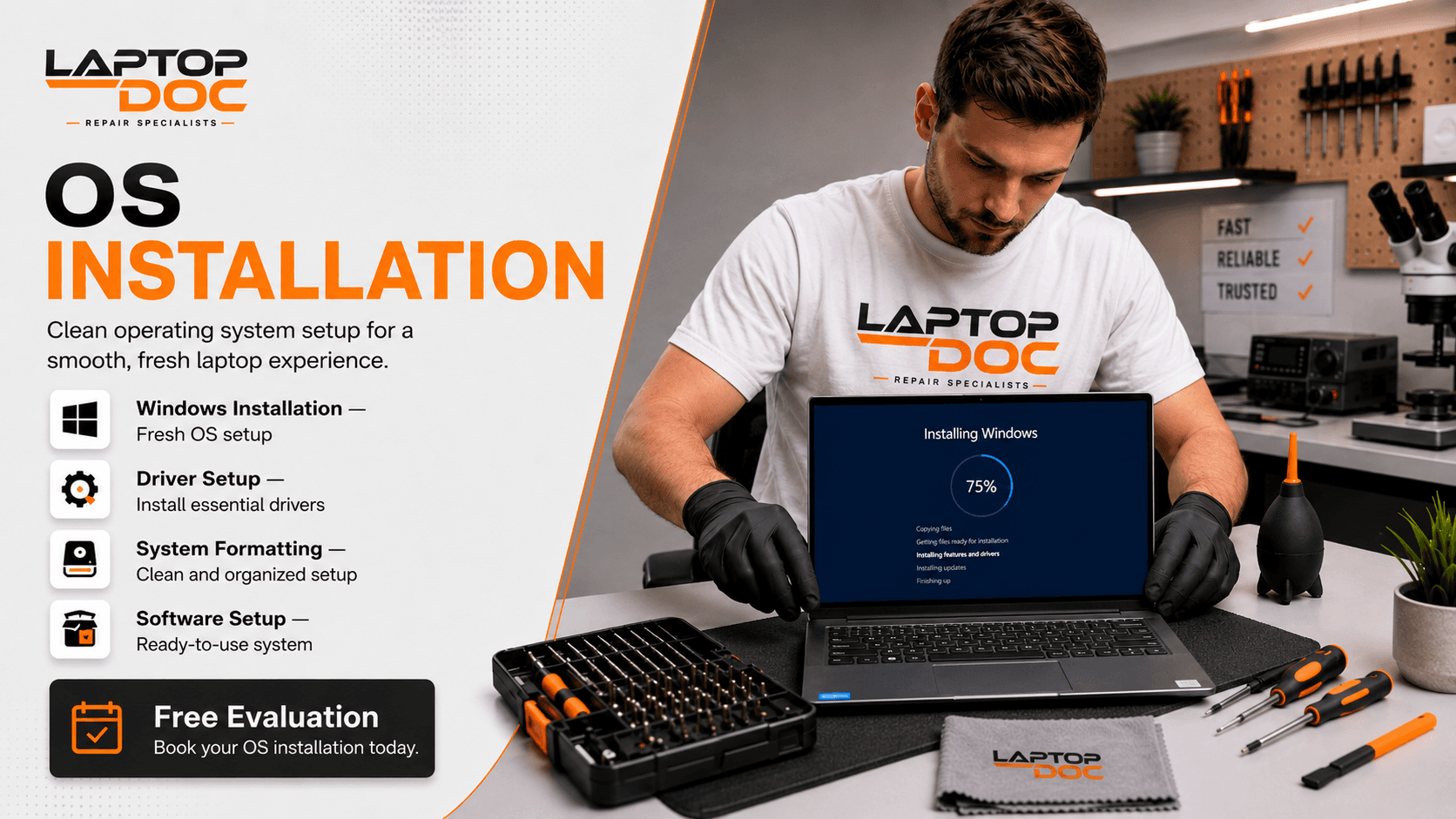 OS Installation by LaptopDoc in Chandigarh Tricity
